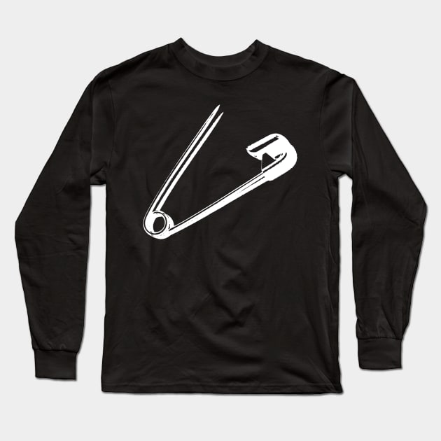 Safety Pin - What the Punk? - Stay Sharp - white edition Long Sleeve T-Shirt by winterwinter